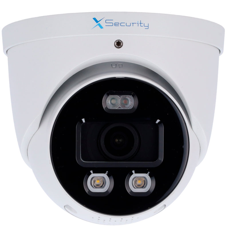 X-Security XS-IPT982CA-8U-WIZCOLOR-TIOC Câmara Turret IP, 8 MP, 2.8 mm, 30 m, PoE, IP67, Áudio, MicroSD, WDR (120 dB), WizSense, Branco - 8435325493015