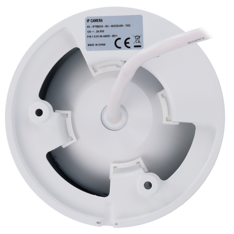 X-Security XS-IPT982CA-8U-WIZCOLOR-TIOC Câmara Turret IP, 8 MP, 2.8 mm, 30 m, PoE, IP67, Áudio, MicroSD, WDR (120 dB), WizSense, Branco - 8435325493015