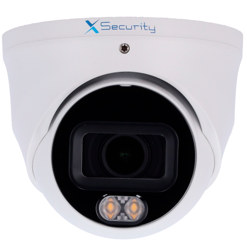 X-Security XS-IPT982CA-8P-WIZCOLOR Câmara Turret IP, 8 MP, 2.8 mm, 30 m, PoE, IP67, Áudio, MicroSD, WDR (120 dB), WizSense, Branco - 8435325492988