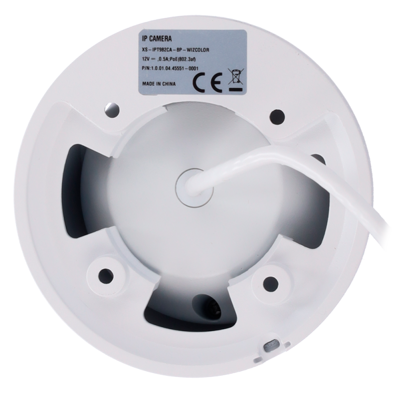 X-Security XS-IPT982CA-8P-WIZCOLOR Câmara Turret IP, 8 MP, 2.8 mm, 30 m, PoE, IP67, Áudio, MicroSD, WDR (120 dB), WizSense, Branco - 8435325492988