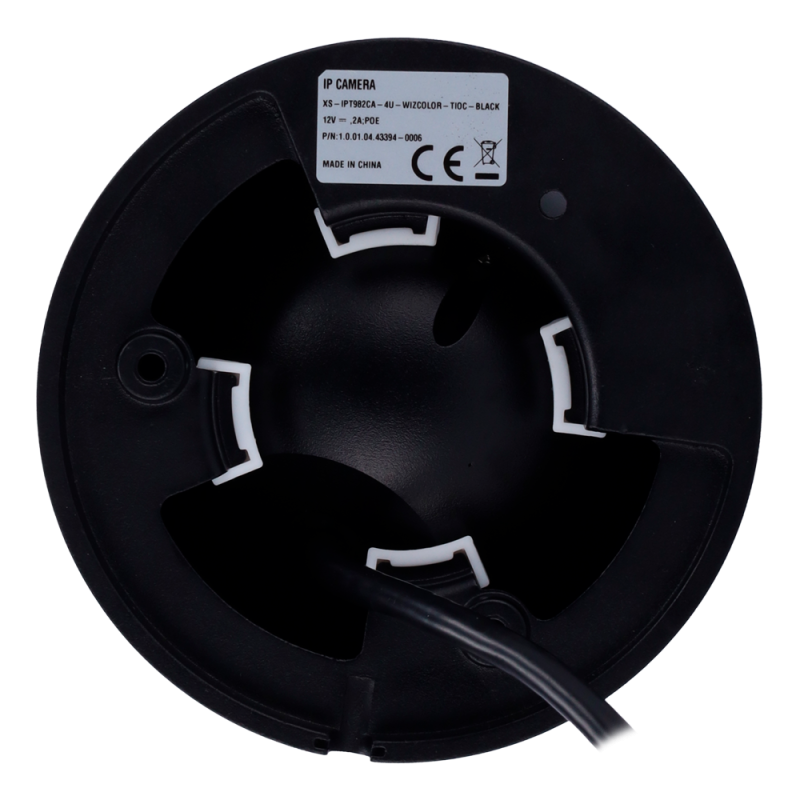 X-Security XS-IPT982CA-4U-WIZCOLOR-TIOC-BLACK Câmara Turret IP, 4 MP, 2.8 mm, 30 m, PoE, IP67, Áudio, MicroSD, WDR (120 dB), WizSense, Preto - 8435325493008