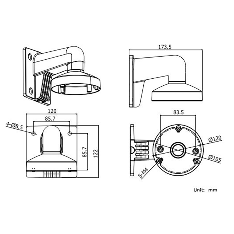 Hikvision DS-1272ZJ-120-BLACK