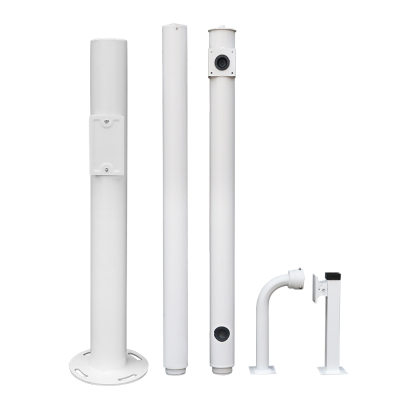 OEM POLE-450-D Poste de CCTV em Aço galvanizado, 4.5 m, 3 peças de 1,5 m, Diâmetro 75 mm, 22.95 kg, IP65, Suportes para PTZ, Bullet e Para-raios, Branco - 8435325480862