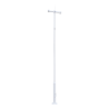 OEM POLE-600-D Poste de CCTV em Aço galvanizado, 6 m, 5 peças de 1,2 m, Diâmetro 87 mm, 46 kg, IP65, Suportes para PTZ, Bullet e Para-raios, Branco