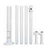 OEM POLE-600-D Poste de CCTV em Aço galvanizado, 6 m, 5 peças de 1,2 m, Diâmetro 87 mm, 46 kg, IP65, Suportes para PTZ, Bullet e Para-raios, Branco