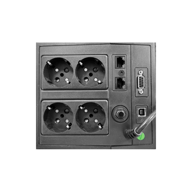 Safire UPS1000VA-4 UPS SAI Line-Interactive Monofásica, 1000VA/600W, 230 Vac, 4 Schuko, Recarga 6-8 h, 2 Baterias 12 V 7 Ah incluídas - 8435325426358