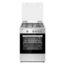 Orima OR-650-X Fogão Gás, 4 Queimadores, Mesa Inox, Forno 55 L, 60 cm, Inox, Preto - 030801 - 5603883214363