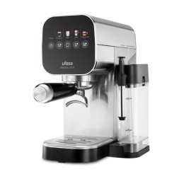Ufesa Sienna Latte Máquina de Café Expresso Manual, 1360 W, 20 bar, Multibebidas, Preto, Inox - 71706118 - 8422160061189