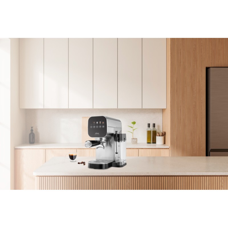 Ufesa Sienna Latte Máquina de Café Expresso Manual, 1360 W, 20 bar, Multibebidas, Preto, Inox - 71706118 - 8422160061189