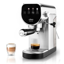 Ufesa Sienna Máquina de Café Expresso Manual, 1360 W, 20 bar, Multibebidas, Preto, Inox - 71706016 - 8422160060168