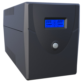 OEM UPS3000VA-4 UPS SAI Line-Interactive Monofásica, 3000VA/1800W, 230 Vac, 4 Schuko, Recarga 6-8 h, 4 Baterias 12 V 9 Ah incluídas - 8435325440644
