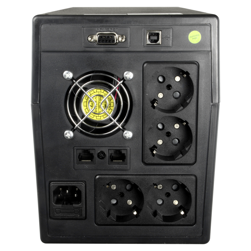 OEM UPS3000VA-4 UPS SAI Line-Interactive Monofásica, 3000VA/1800W, 230 Vac, 4 Schuko, Recarga 6-8 h, 4 Baterias 12 V 9 Ah incluídas - 8435325440644