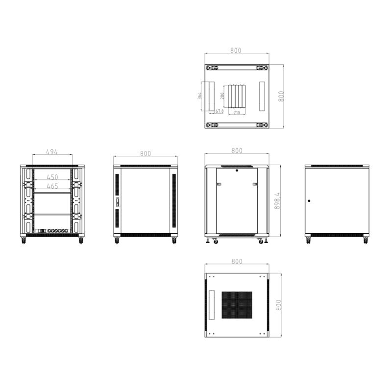Oem RACK-18UFN-8D8W