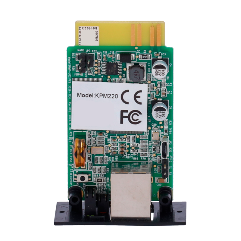 OEM UPS-SMNP-KPM220 Cartão de rede SNMP, Gestão e Monitorização da UPS SAI via HTTP, SNMP e TCP/IP, CPU ARM 300MHz 32-bit, 128M Byte NAND FLASH, 64M Byte SDRAM, Windows, Mac, Linux - 8435325468914