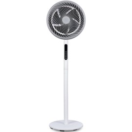 Daewoo DW9007 Ventoinha de Pé com Comando, 25 cm, 80 W, 3 Velocidades, Altura Regulável, Branco