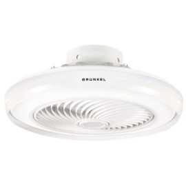 Grunkel SKYWIND-20B Ventoinha de Teto, 50 cm, 7 W, 6 Velocidades, Temporizador, Luz LED Integrada 35 W, Branco - 8426156018980
