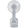 Daewoo DW9015 Ventoinha de Mão, Mini, USB, 5 W, 3 Velocidades, Recarregável, Cabeça Giratória 180°, Base e Mola Integrada, Branco - 8436533800084