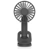 Daewoo DW9014 Ventoinha de Mão, Mini, USB, 5 W, 3 Velocidades, Recarregável, Cabeça Giratória 180°, Base e Mola Integrada, Preto - 8436533800077