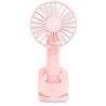 Daewoo DW9017 Ventoinha de Mão, Mini, USB, 5 W, 3 Velocidades, Recarregável, Cabeça Giratória 180°, Base e Mola Integrada, Rosa - 8436533800107