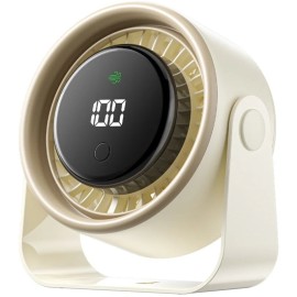 VENTION PBJN0 Desktop Air Circulation Fan, Ventoinha de Mesa, Portátil, USB, 10 W, 3 Velocidades, 2500 RPM, 3000 mAh, Display LED, Beje - 6922794769922