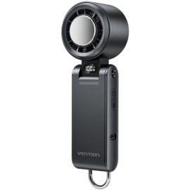 VENTION PBCH0 Ventoinha de Mão, Mini, USB, 100 Velocidades, 13000 RPM, 3000 mAh, Display LED, Dobrável, Cinzento - 6922794770119