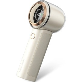 VENTION PBAN0 Ventoinha de Mão, Mini, USB, 100 Velocidades, 13000 RPM, 3000 mAh, Display LED, Bege, Branco Marfim - 6922794792265