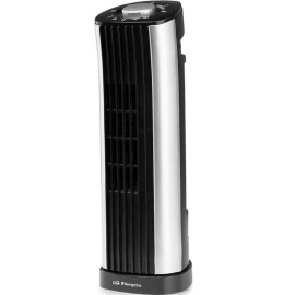 Orbegozo TM0920 Ventoinha de Torre, Mini, 35 cm, 30 W, 3 Velocidades, Oscilação, Preto, Prateado - 8435568407466