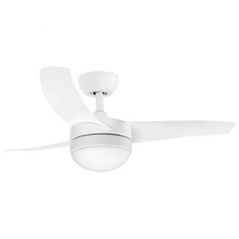 Orbegozo CP 128105 Ventoinha de Teto com Comando, 105 cm, 40 W, 6 Velocidades, 5 Pás, Temporizador, Luz LED Integrada 24 W Tri-Tom, Branco - 8435568406018