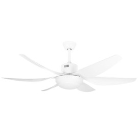 Orbegozo CP 100138 Ventoinha de Teto com Comando, 138 cm, 50 W, 5 Velocidades, 6 Pás, Temporizador, Luz LED Integrada 18 W Tri-Tom, Branco - 8436044539701