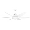 Orbegozo CP 100138 Ventoinha de Teto com Comando, 138 cm, 50 W, 5 Velocidades, 6 Pás, Temporizador, Luz LED Integrada 18 W Tri-Tom, Branco - 8436044539701
