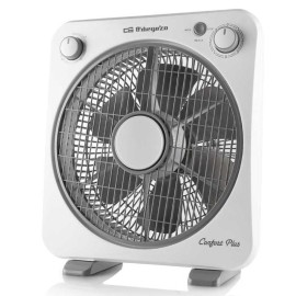 Orbegozo Box Fan BF 0138 Ventoinha de Mesa, 30 cm, 40 W, 3 Velocidades, 6 Pás, Temporizador, Branco, Cinzento - 8436044539596