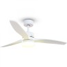 Grunkel SKYECO-52 Ventoinha de Teto com Comando, 132 cm, 28 W, 6 Velocidades, 3 Pás, Temporizador, Luz LED Integrada 15 W, Branco - 8426156017709