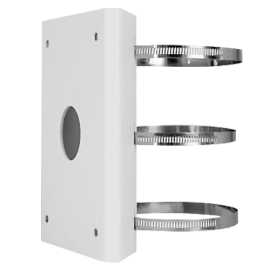 Uniview UV-TR-UP08-A-IN Suporte de Poste em Aço, Comprimento Ajustável, Diâmetro 67-127 mm, 1470 g, Passador de Cabos, Apto para Exterior, Branco - 6937096306836