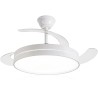 Daewoo DW5008 Ventoinha de Teto com Comando, 106 cm, 30 W, 6 Velocidades, Pás Retrácteis, Temporizador, Luz LED Integrada 35 W Tri-Cor, Branco - 8436533799944