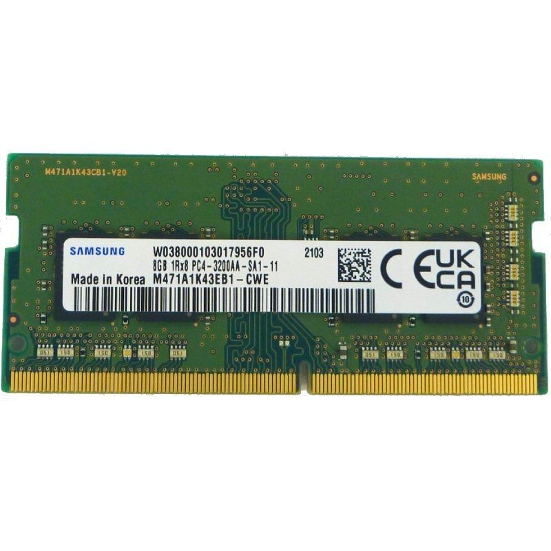 Samsung 8 GB Memória RAM DDR4 SO-DIMM 3200 MHz CL21 - M471A1K43EB1-CWE - 4260580376568