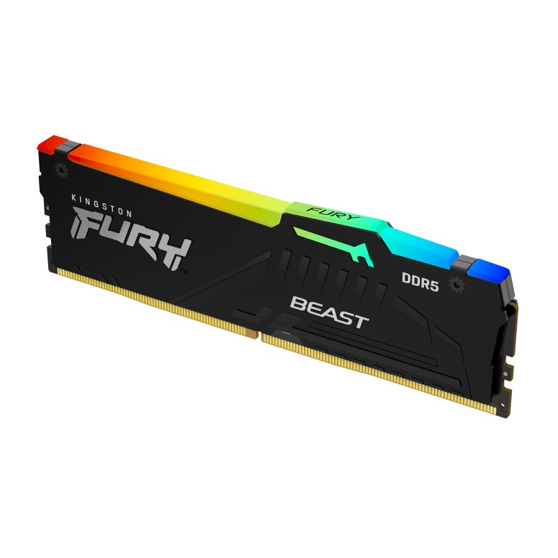 Kingston Technology Fury Beast RGB Módulo de Memória RAM 32 GB 1 x 32 GB DDR5 6000 MT/s CL30 288-pin DIMM - KF560C30BBEA-32 - 0740617342826