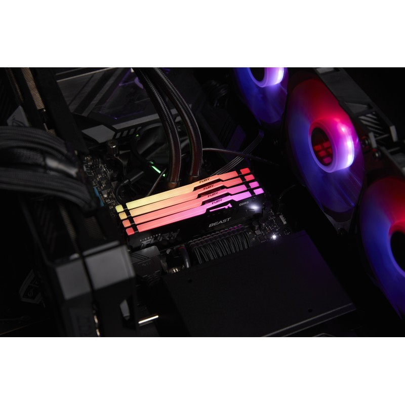 Kingston Technology Fury Beast RGB Módulo de Memória RAM 32 GB 1 x 32 GB DDR5 6000 MT/s CL30 288-pin DIMM - KF560C30BBEA-32 - 0740617342826