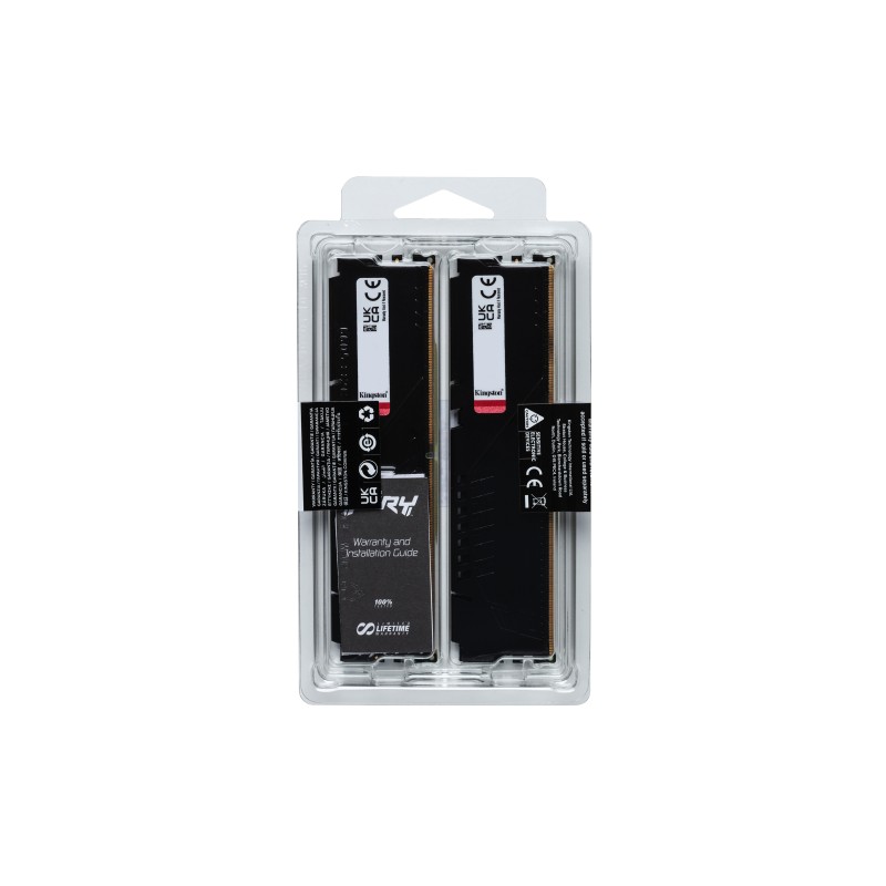 Kingston Technology FURY Beast Módulo de Memória RAM 32 GB 2 x 16 GB DDR5 5200 MT/s CL40 288-pin DIMM - KF552C40BBK2-32 - 0740617324358