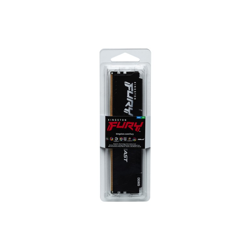Kingston Technology Fury Beast Módulo de Memória RAM 32 GB 1 x 32 GB DDR5 5200 MT/s CL40 288-pin DIMM - KF552C40BB-32 - 0740617326543