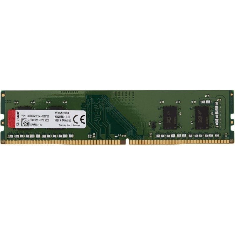 Kingston Technology ValueRAM Módulo de Memória RAM 4 GB 1 x 4 GB DDR4 3200 MT/s CL22 288-pin DIMM - KVR32N22S6/4 - 0740617296075