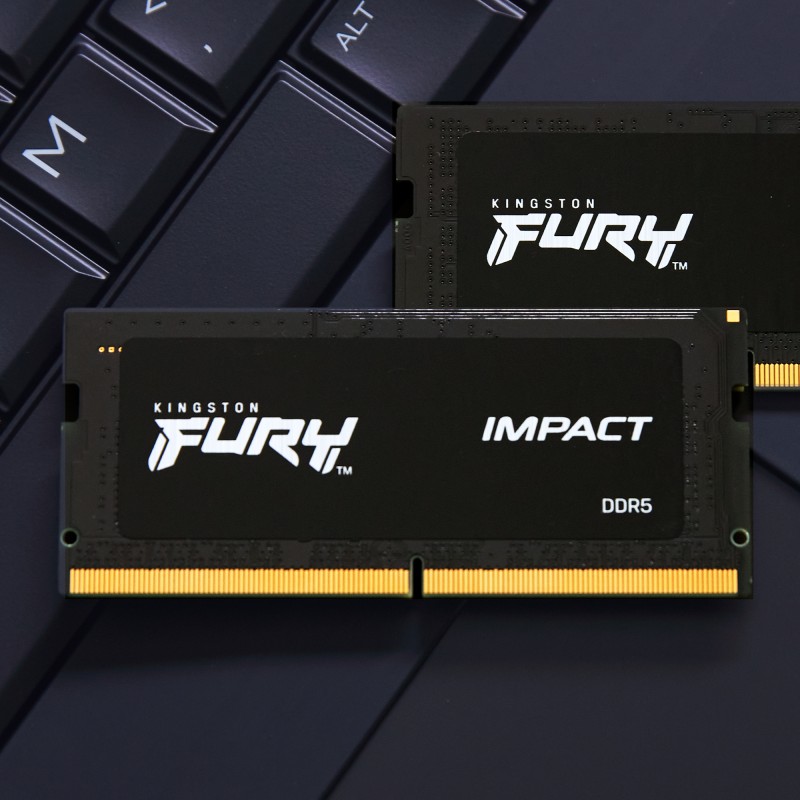 Kingston Technology Fury Impact Módulo de Memória RAM 16 GB 1 x 16 GB DDR5 5600 MT/s CL40 262-pin SO-DIMM - KF556S40IB-16 - 0740617331677