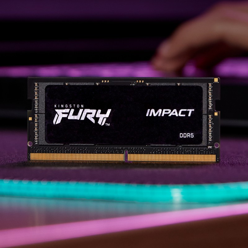 Kingston Technology Fury Impact Módulo de Memória RAM 16 GB 1 x 16 GB DDR5 5600 MT/s CL40 262-pin SO-DIMM - KF556S40IB-16 - 0740617331677
