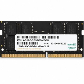Apacer Módulo de Memória RAM 16 GB 1 x 16 GB DDR4 3200 MHz CL22 260-pin SO-DIMM - ES.16G21.GSH - 0807486506657