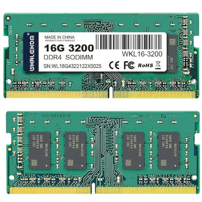 Whalekom Módulo de Memória RAM 16 GB 1 x 16 GB DDR4 3200 MHz CL19 SO-DIMM - WK4SO32-16GB