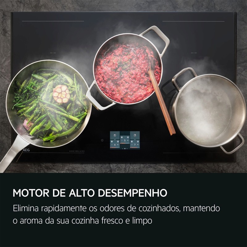 AEG Série 6000 GDE689HM Exaustor de Encastre, Hob2Hood, 750 m3/h, 90 cm, Inox - 7333394121871