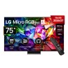 LG 75MRGB96B6B.AEU Micro RGB TV Plano 190,5 cm (75") 4K Ultra HD, Smart TV, Wi-Fi, Ethernet, LAN, Bluetooth, Preto - 8806096737422