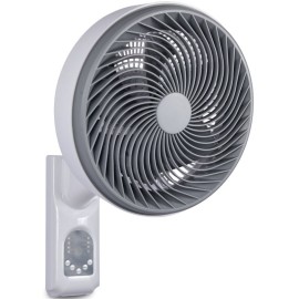 Daewoo DW9011 Ventoinha de Parede com Comando, 25 cm, 80 W, 3 Velocidades, 5 Pás, Branco, Cinzento - 8436533799869