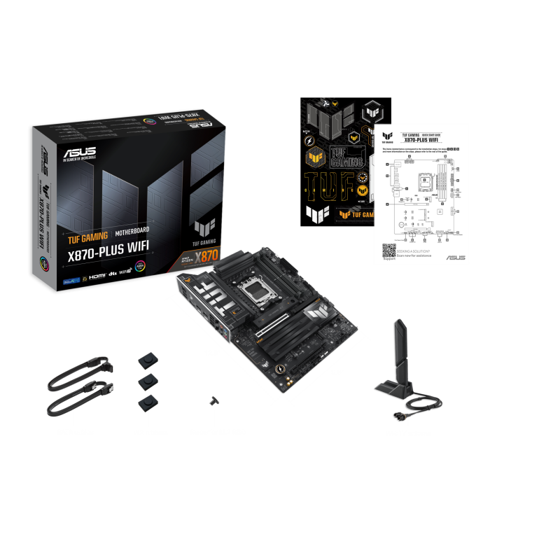 ASUS TUF GAMING X870-PLUS WIFI Motherboard AMD X870 Socket AM5 DDR5 ATX PCIe 5.0 M.2 Wi-Fi - 90MB1IU0-M0EAY0 - 4711387723609