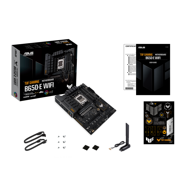 ASUS TUF GAMING B650-E WIFI Motherboard AMD B650 Socket AM5 DDR5 ATX PCIe 5.0 M.2 Wi-Fi - 90MB1GT0-M0EAY0 - 4711387423073