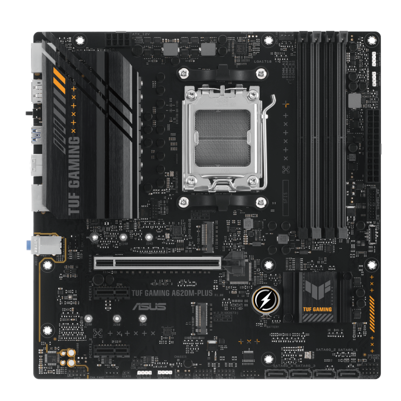 ASUS TUF GAMING A620M-PLUS Motherboard AMD A620 Socket AM5 DDR5 micro ATX PCIe 4.0 M.2 - 90MB1EZ0-M0EAY0 - 4711387164303